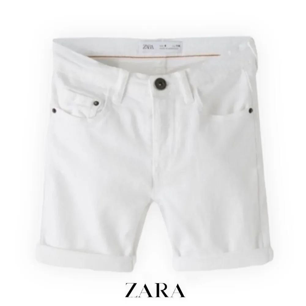 ZARA Kids White Basic Denim Shorts NWT Size 11/12